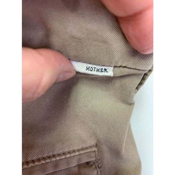 Mother The Shaker Prep Fray Killing Time Khaki Stone Pants Size 24 - Picture 7 of 13